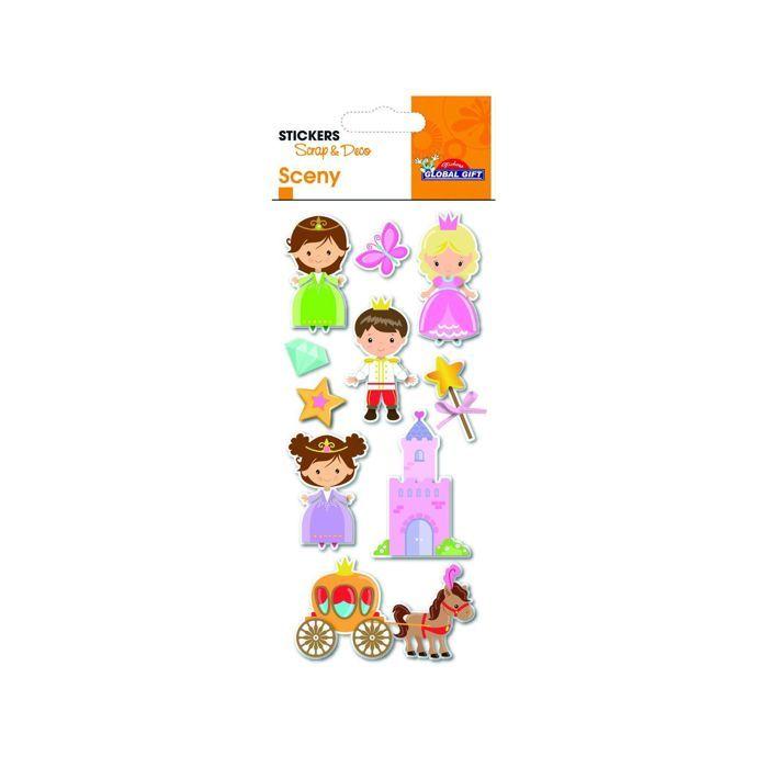 Glitter 3D Stickers - Prince and Princesses