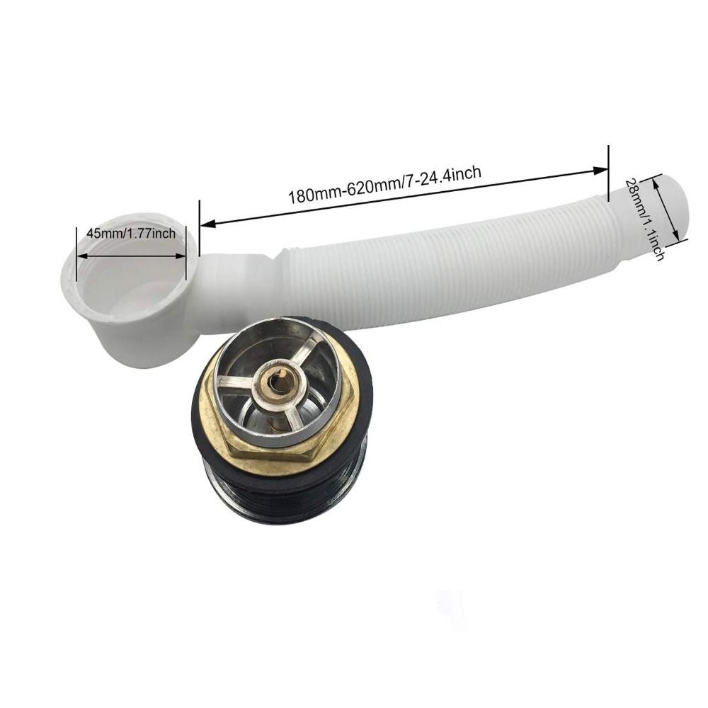 White Style Chrome Stopper Assembly Tip Toe  Bathroom