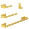 Towel Bar for Bathroom No Drilling Stainless Steel Gold Bathroom Accessories Sets Toilet Tissue Roll Paper Holder Towel Rack