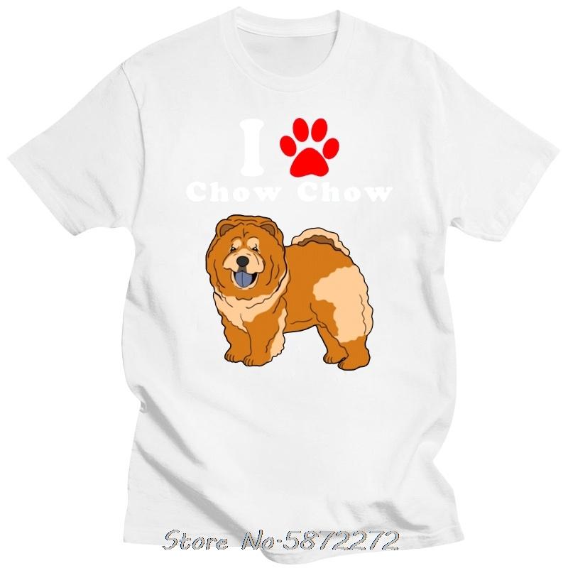 I Love My Chow Chow In The Year Of The Dog Adopt Rescue Dog Lover Save Abandoned Pet Unisex Tees Cotton Tshirt Mens Clothing