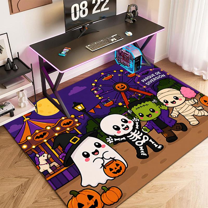 1PC Halloween theme Rug - home decoration Carpet For Living Room Bedroom Flooring Computer Chair Area Rug