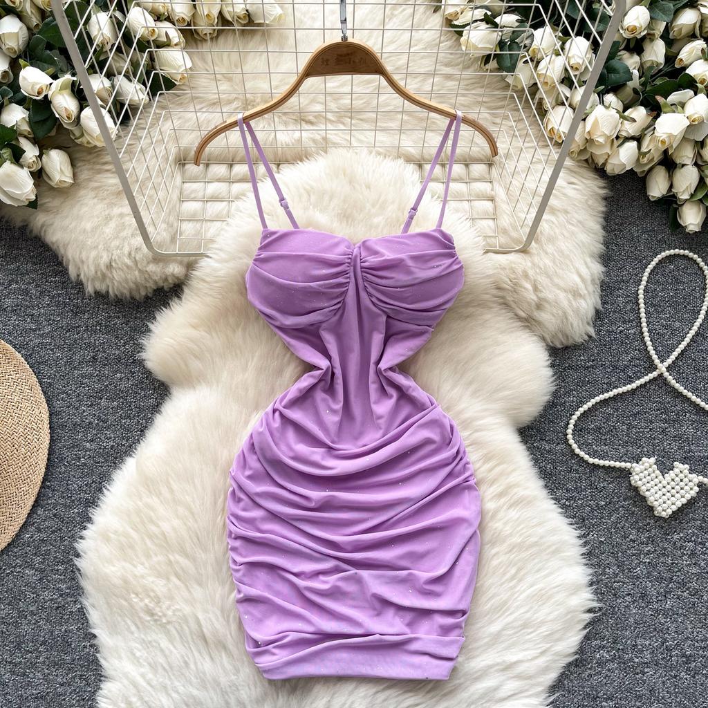 Летние женские сексуальные тонкие облегающие мини-короткие платья для вечеринок на тонких бретельках с открытой спиной