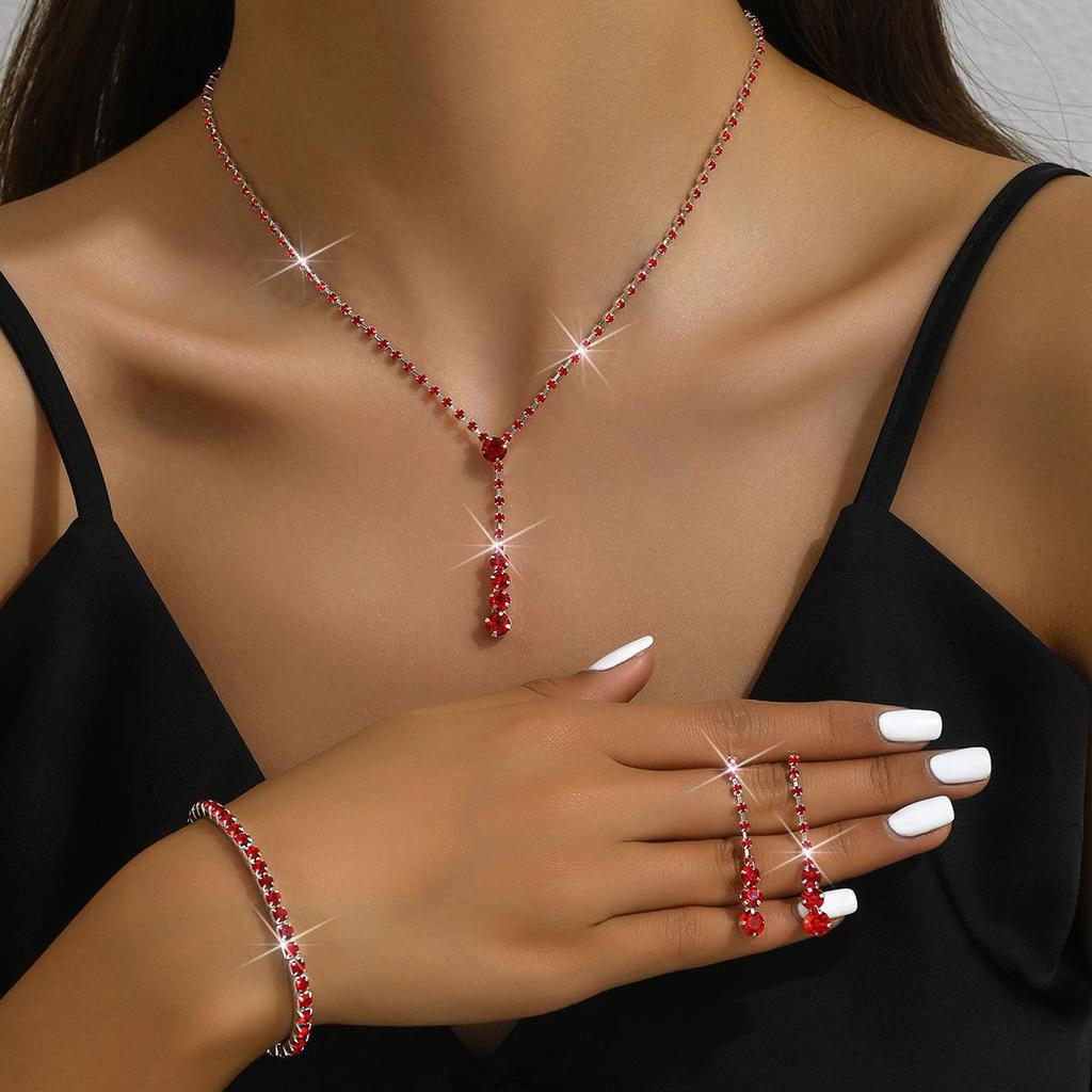 Элегантный комплект свадебных украшений: Серьги, Ожерелье и Браслет с Различными Вариантами