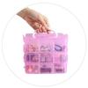 Portable Jewelry Box Removable Grid CaseJ Ewelry Storage Rings Necklaces Display