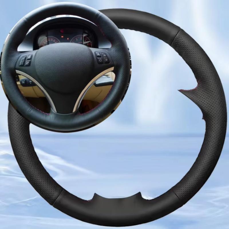 ize Non-Slip Leather Steering Wheel Cover For BMW 1 Series E81 E82 E87 E88 3 Series E90 E91 E92 Hand Sewn Car Accessories