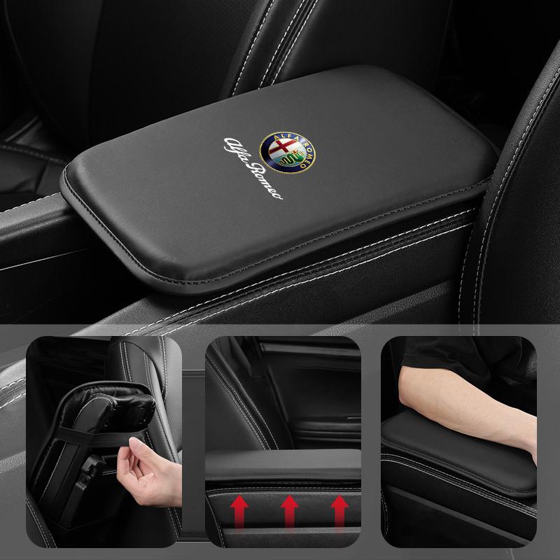 Car Stickers For Alfa Romeo Car Armrest Cushion Center Console Protection Elbow Pad For Alfa Romeo Giulia Stelvio Giulietta 156