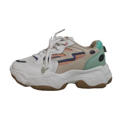 Мода Новые 2024 Леопардовые Кроссовки на Платформе Повседневные Женские Популярный Цвет Белые Туфли Дышащие Легкие На Шнуровке Вулканизированная Обувь