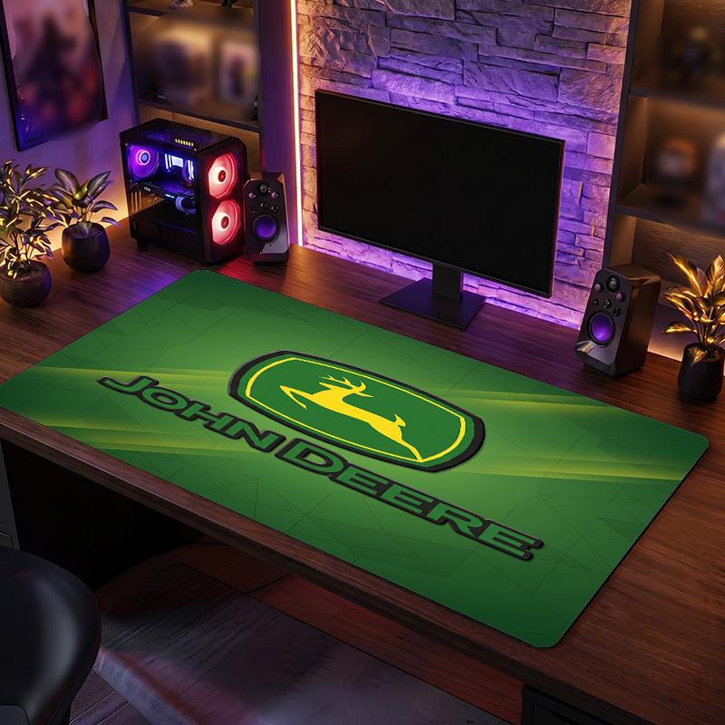 John deere Печать Большой Коврик для Мыши Гладкая Поверхность Анти?Нескользящий настольный коврик для игр, офиса, украшения для ноутбука