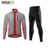 WOSAWE мужские велосипедные комплекты, дышащая светоотражающая куртка, эластичные брюки, велосипедные колготки, силиконовая подушка, спортивная одежда на открытом воздухе