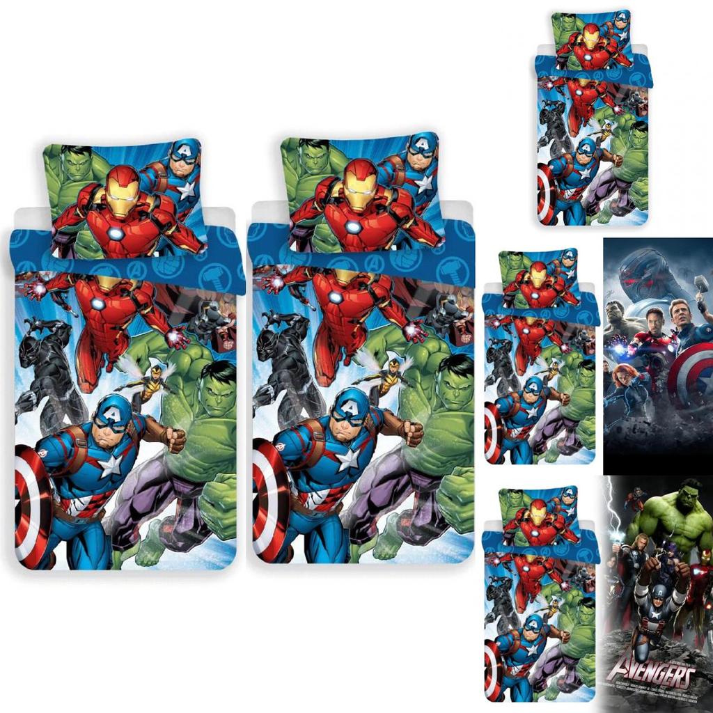 Комплект постельного белья с одеялом с мультяшным принтом Мстители Marvel Для кровати С технологией печати