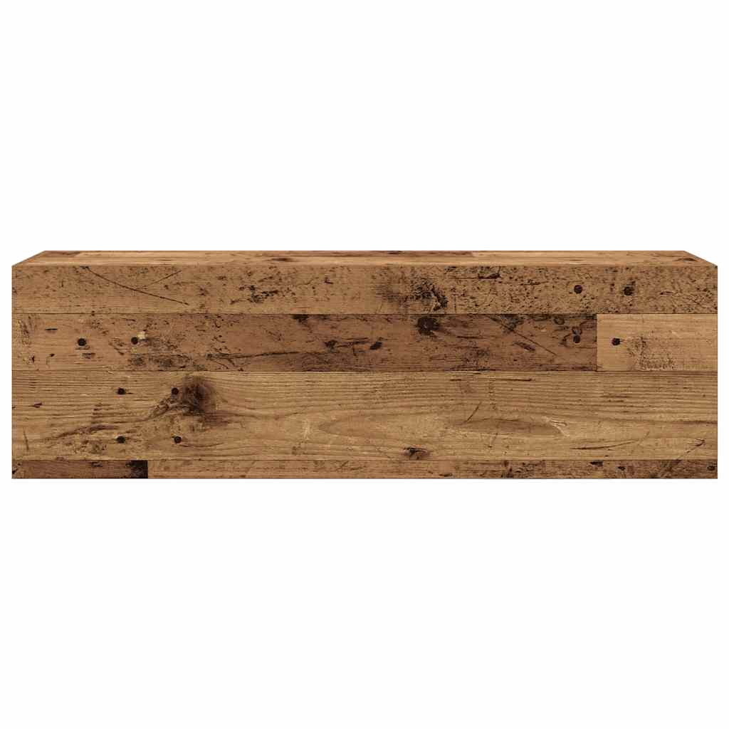 Bathroom Wall Cabinet Reclaimed Wood Look 100x25x30 cm Engineered Wood