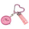 Fieldwork Women's Analog Pocket Watch with Carabiner Charm, Keychain Watch, Pink/Peach, ST301-2