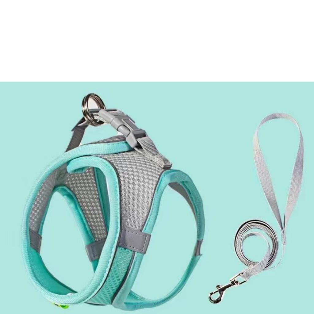 Шлейка для собак для маленьких собак, кошек, светоотражающая шлейка и поводок для домашних животных, регулируемый дышащий нагрудный жилет для домашних животных, поводок, аксессуары для собак