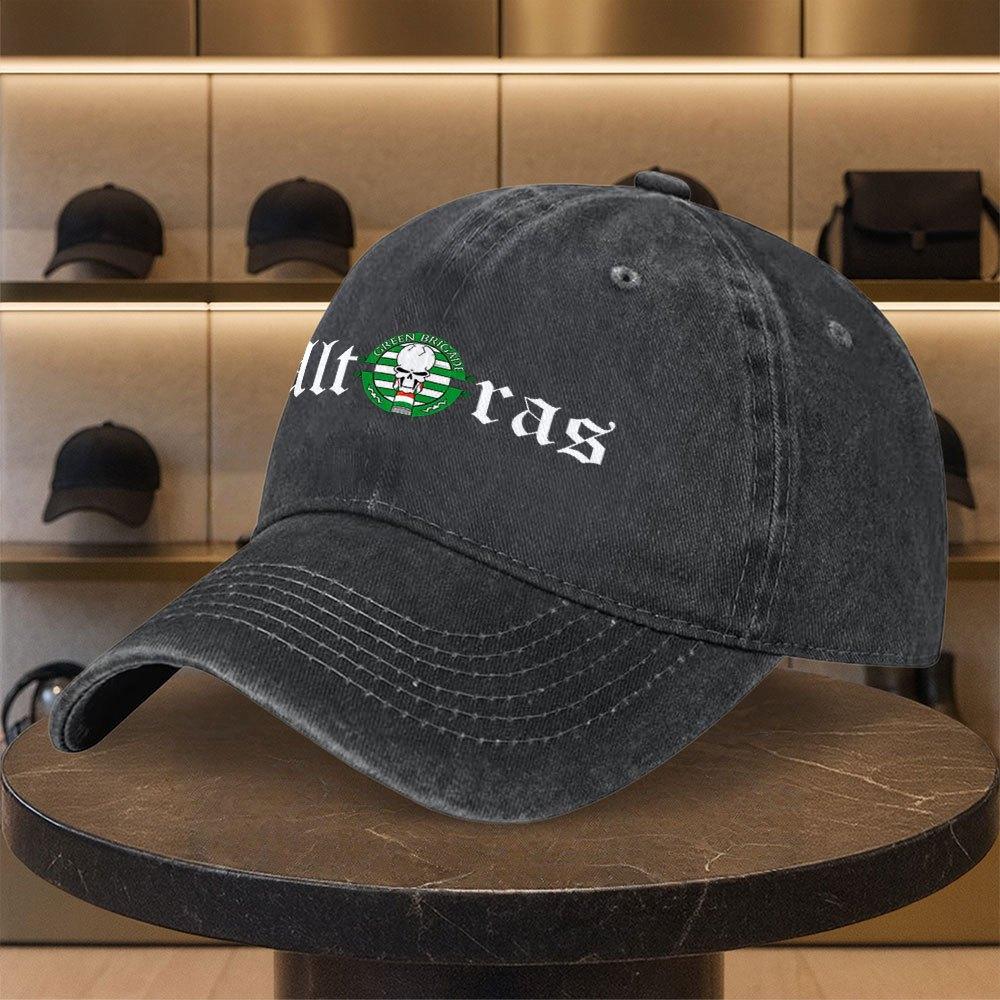 Green Brigade Logo Irish Flag Snapback Cap Adjustable White Piping Unisex Casual Hat Gaelic Ultras Design
