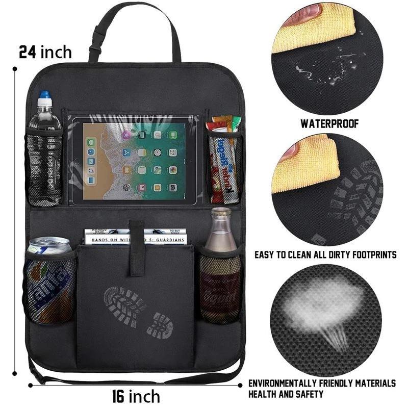 Anti kick bag backrest car storage bag backrest Oxford cloth storage bag can hold flat car chair backpack