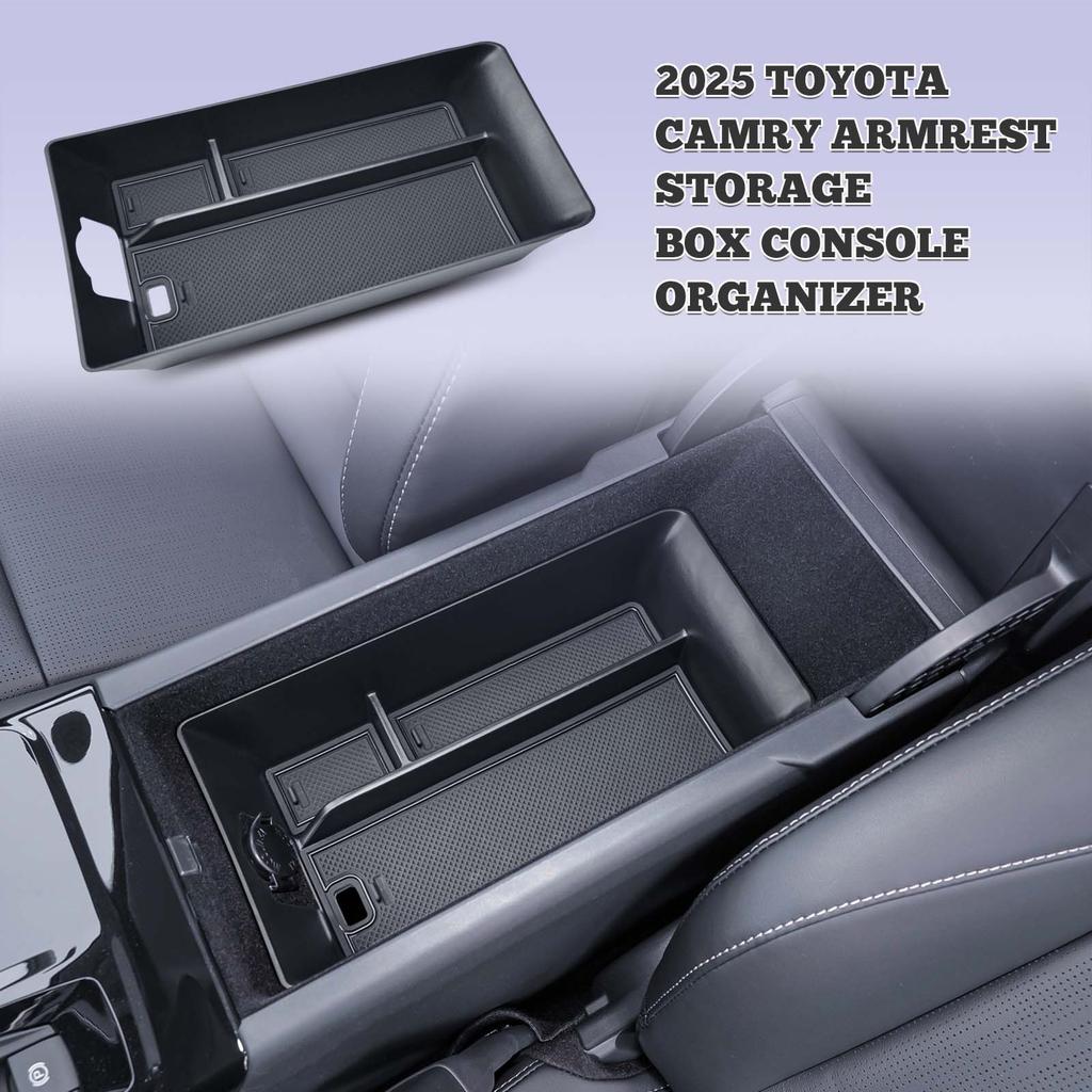Органайзер для центральной консоли, ящик для хранения для Toyota Camry 2025 9-го поколения, лоток для хранения подлокотника, аксессуары для интерьера центральной консоли автомобиля