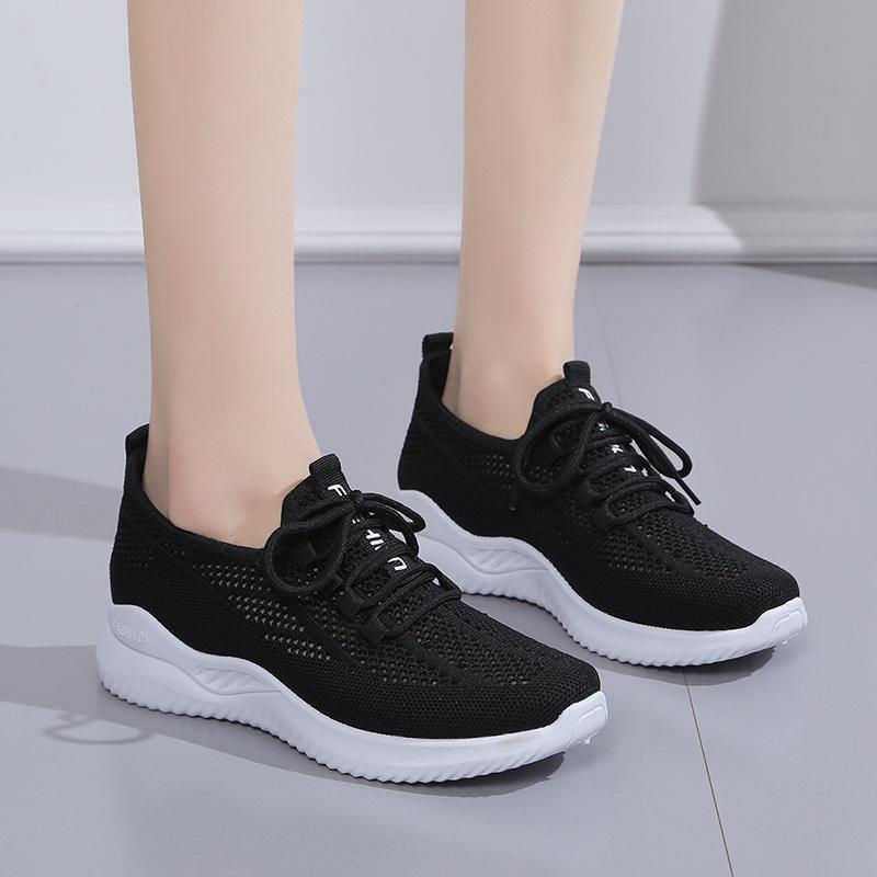 Fashion Lace Sneakers for Women 2025 Fashionable Breathable Light Vulcanized Shoes for Summer Comfortable Casual Flat Shoes for Women