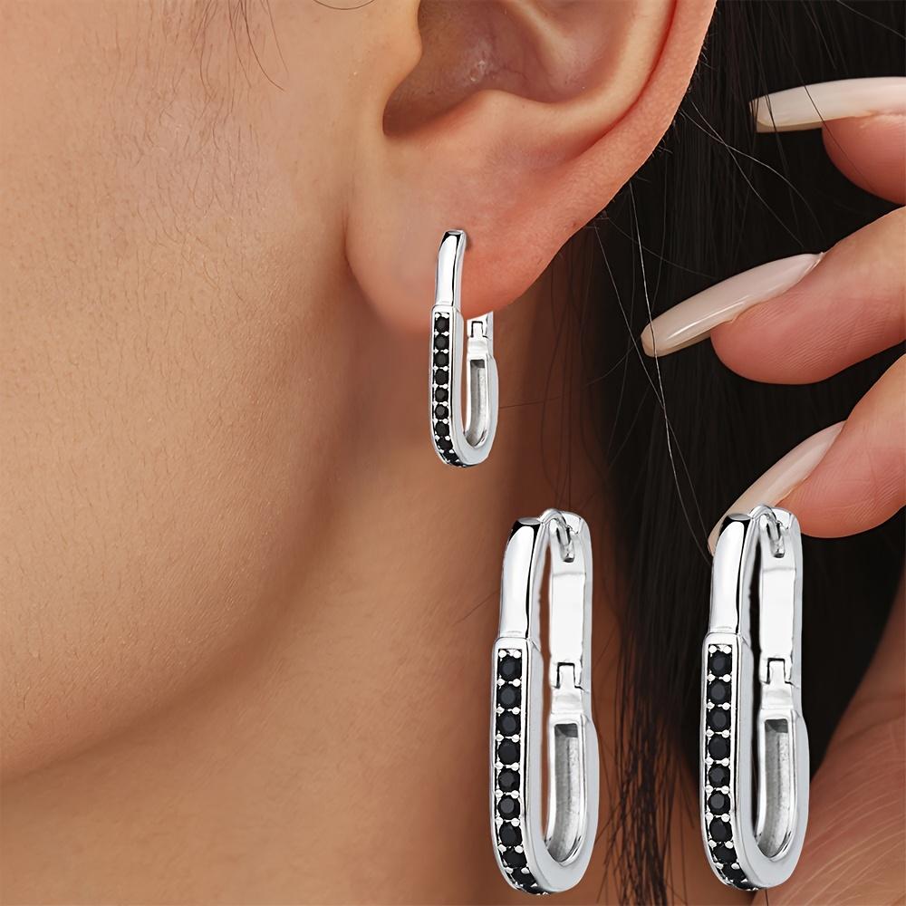 Black Awn Черные ювелирные серьги-кольца для женщин, подарочные серьги-кольца