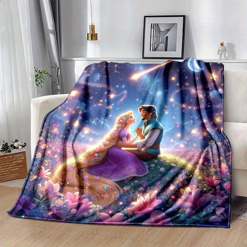 1pc Rapunzel Printing Blanket - Soft, All-Season Throw for Office Blanket, | Personalized Gift with Adorable Cartoon Design