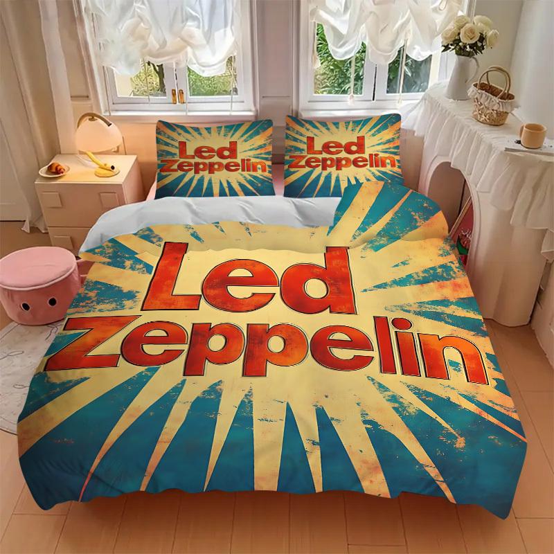 3pcs Led Zeppelin Bedding Set: Perfect for Bedroom or Guest Room. Soft and Comfortable with No Core Included yy251009234