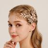 Pearl Bride Hairpin Silk Flower Wedding Headdress Exquisite Bridal Hair Clip  Banquet Dancing Party