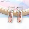 Classic Elegant Oval Egg Shape Cubic Zirconia Drop Earrings For Women Girl Wedding Party Fashion Jewelry Rose Gold Color Eardrop
