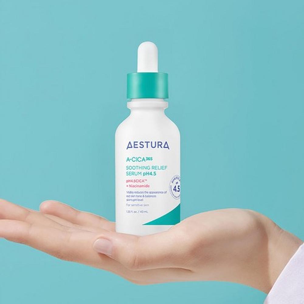 Aestura A-Cica 365 Успокаивающая сыворотка pH4.5 40 мл – Уход с Центеллой, Поддержка барьера, Корейская