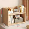 2-Tier Wooden Desktop Organizer - Multipurpose Countertop Storage for Books/Decor, Sturdy 2-Shelf Desk Organizer with Drawer