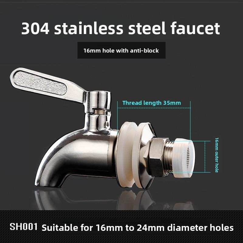 Кран для винной бутыли Кран из нержавеющей стали 304 Стеклянная бутыль Медный излив Бочковой клапан Переключатель