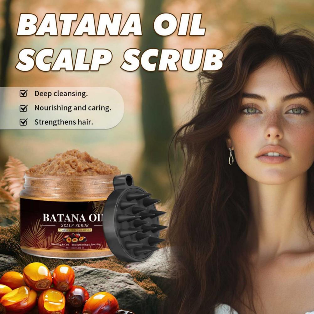 Batana Oil Scalp Scrub Clarifying Shampoo Exfoliating Scalp Scrub Promotes Hair Growth