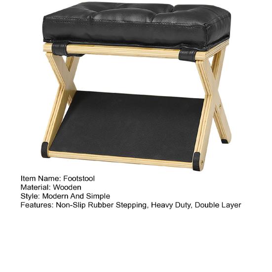 Деревянная подставка для ног под стол с нескользящей резиновой поверхностью. Эргономичная подставка для ног для домашнего офиса, игр, поддержки осанки при работе.