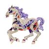 Colorful Horse Brooch Rhinestone Encrusted Alloy Horse Lapel Pin Animal Brooch Pin Outfit Accessory for Clothes Hats Bags Scarves