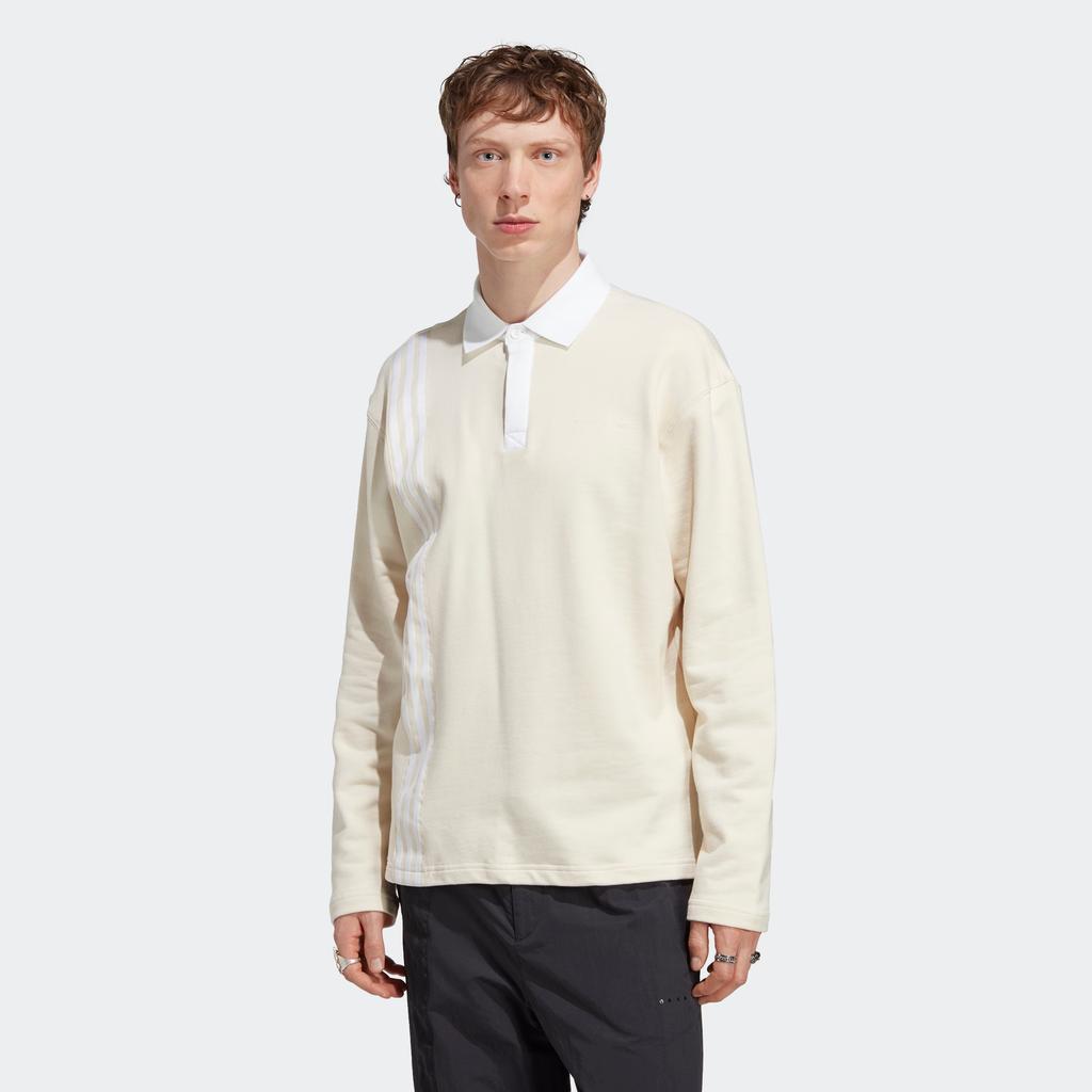 Adidas Polo Shirts Men's Ecru Polo Collar Moderate Other IC8384