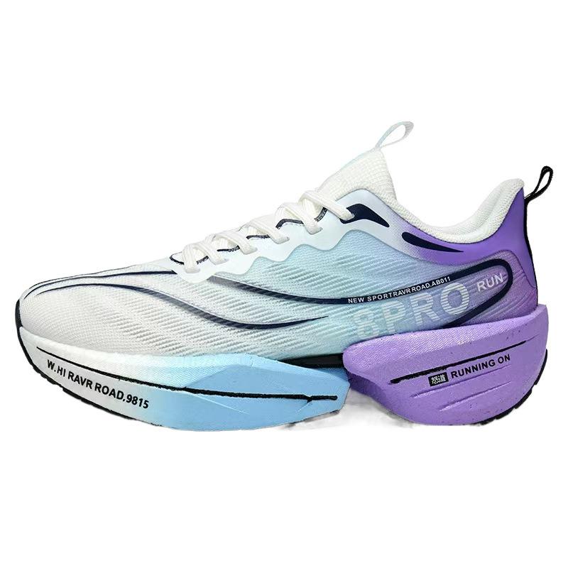 Chitu кроссовки с плоской карбоновой пластиной мужские попкорн резиновая пластиковая подошва ультралегкие парные летающая нить тканая сетка спортивная обувь