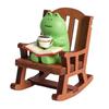 Frog Rocking Chair Cute Handmade Ornament Home Desktop Cute Granule Car DIY Trendy Play Resin Small Pendulum Arts and Crafts