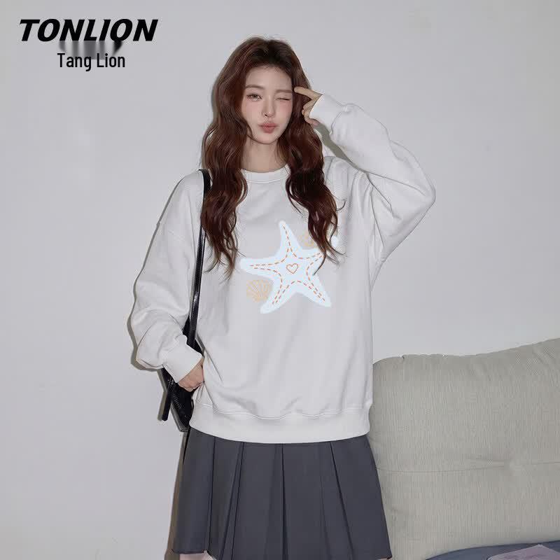 Женская модная толстовка TonLion из смесовой хлопковой ткани