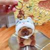 Wearing Snake Rabbit Chicken Cat Penguin Headgear Capybara Plush Keychain Gift