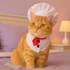 Cute Chef Hat Set Adjustable Cat Cosplay Hat Pet Accessories Pet Cooking King Hat  Pet Fashion Show