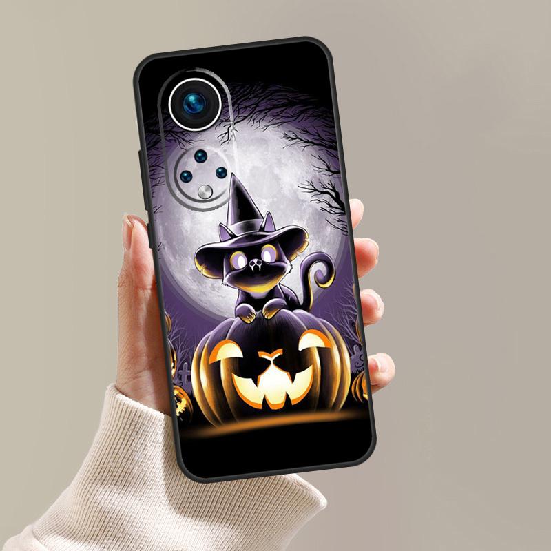 Чехол 'Черная кошка-ведьма' для Honor Magic 5 6 7 8 Pro 200 400 Lite 50 70 90 Win RT X8c X8b X9a X9b X9c X9d Чехол