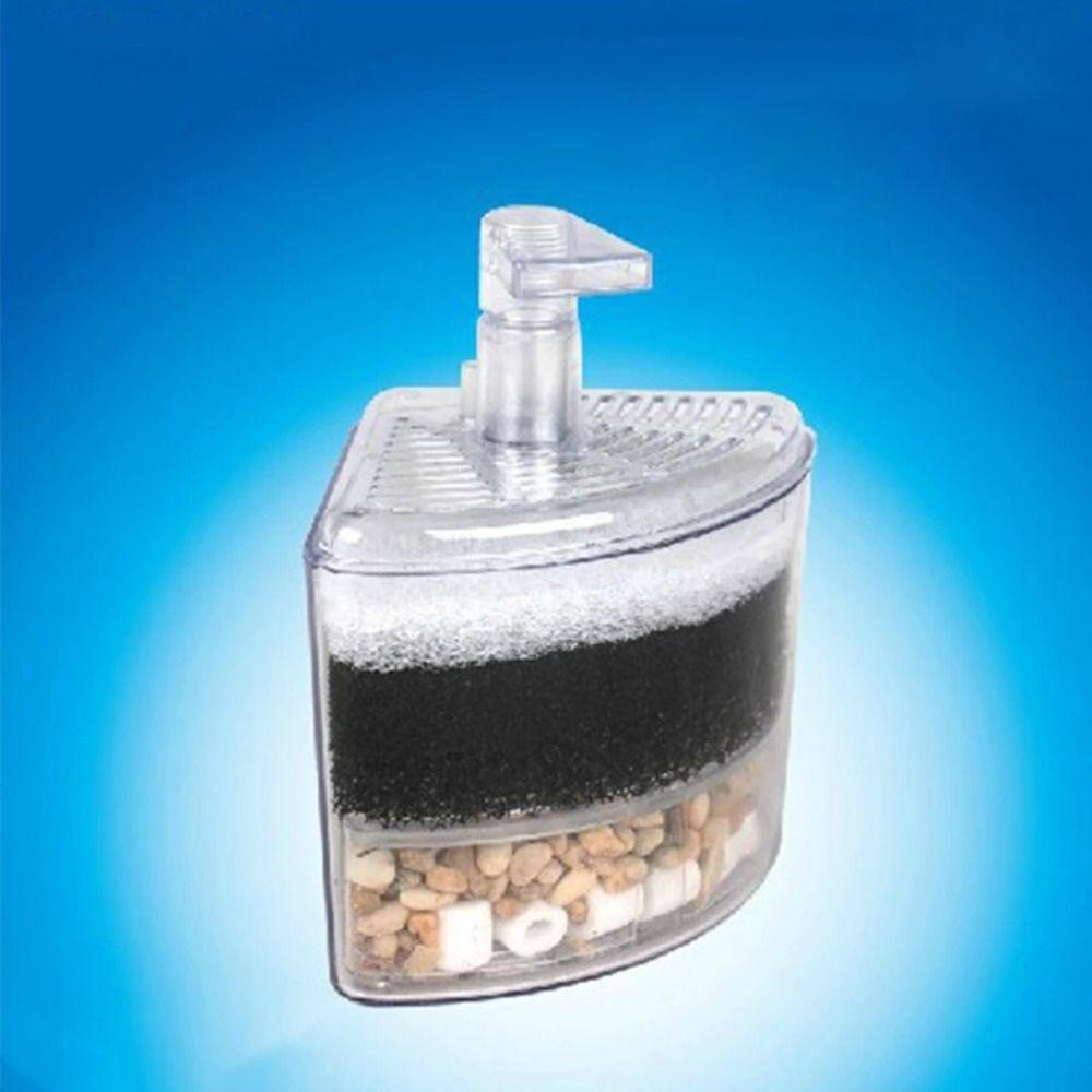 Air Driven Aquarium Bio Corner Filter Built-in Biochemical Cotton Filter Shrimp Biochemical
