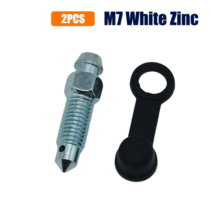 2/10Pcs Motorcycle Brake Caliper Oil Drain Deflation Screws M8 M10 With Rubber Cap For Caliper Air Bleed Nipple Bolts