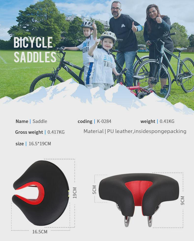 Велосипедное седло без носа: Утолщенная, супермягкая, безрукавная подушка для шоссейных и горных велосипедов