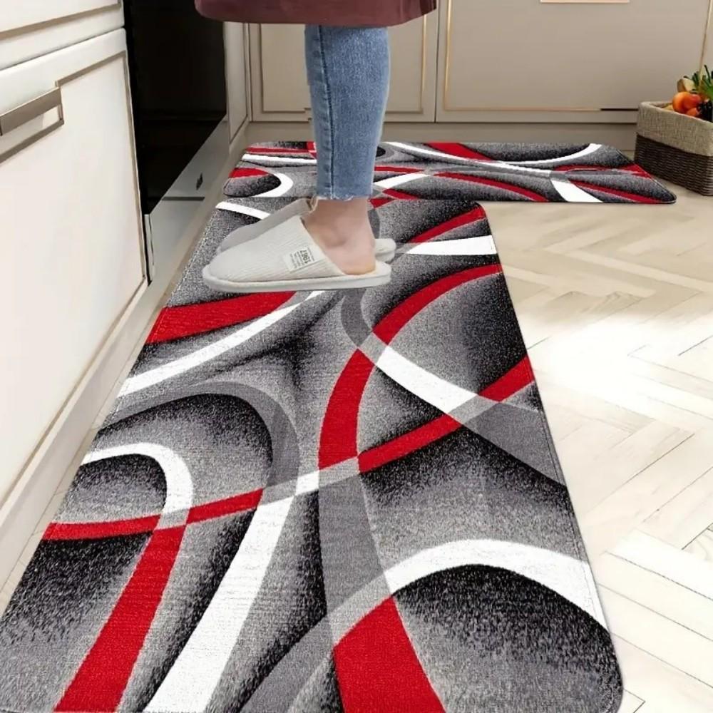 Modern Abstract Kitchen Mats Anti Fatigue Kitchen Rugs Washable Floor Mats Non Slip Kitchen Carpet for Home Office Floor Mat