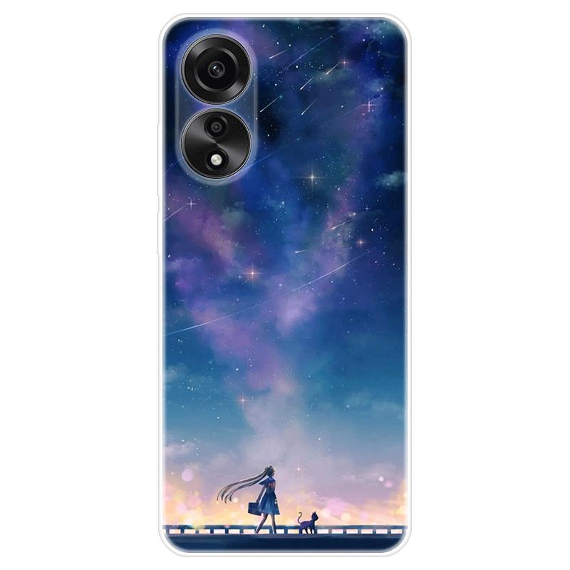 Для OPPO A58 A 58 4G чехол Мягкая силиконовая задняя крышка Мультяшный чехол для телефона Разнообразие