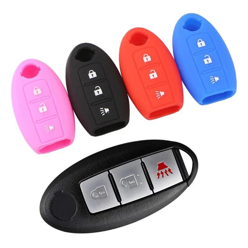 My Good Car Car Silicon 3 Button Key Case Cover Holder for Nissan Maxima Altima Teana Tiida Sylphy Sunny X-Trail Key Protector