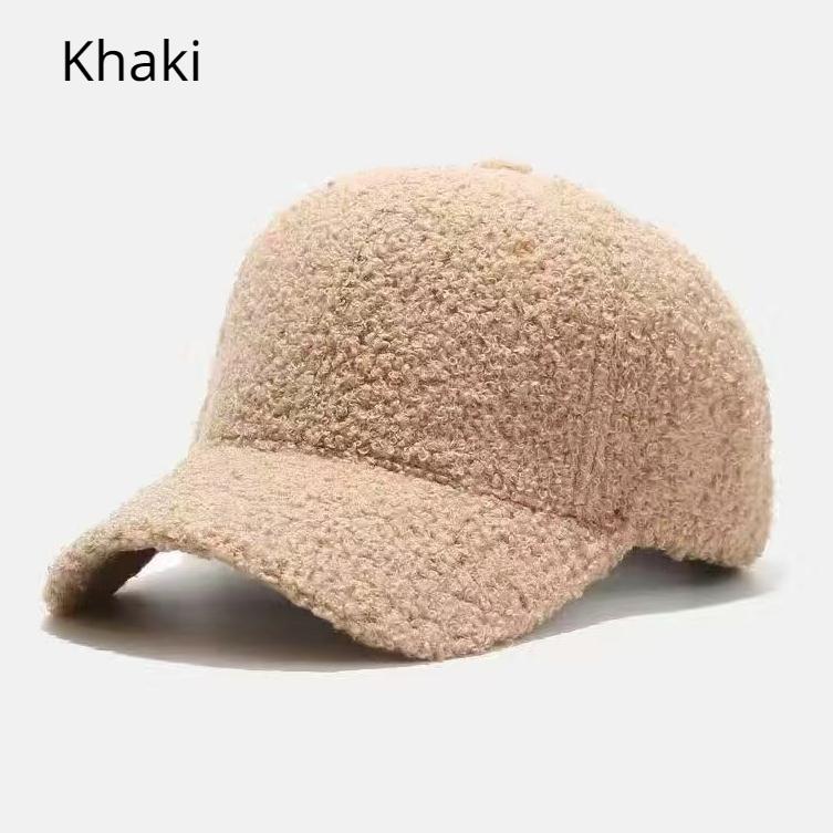Утепленная бейсболка из овечьей шерсти с козырьком, шляпа от солнца для женщин и девочек, теплая уличная осенне-зимняя плюшевая нечеткая мужская кепка, регулируемая шляпа в стиле хип-хоп