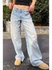 European & American Washed High Waist Wide Leg Jeans