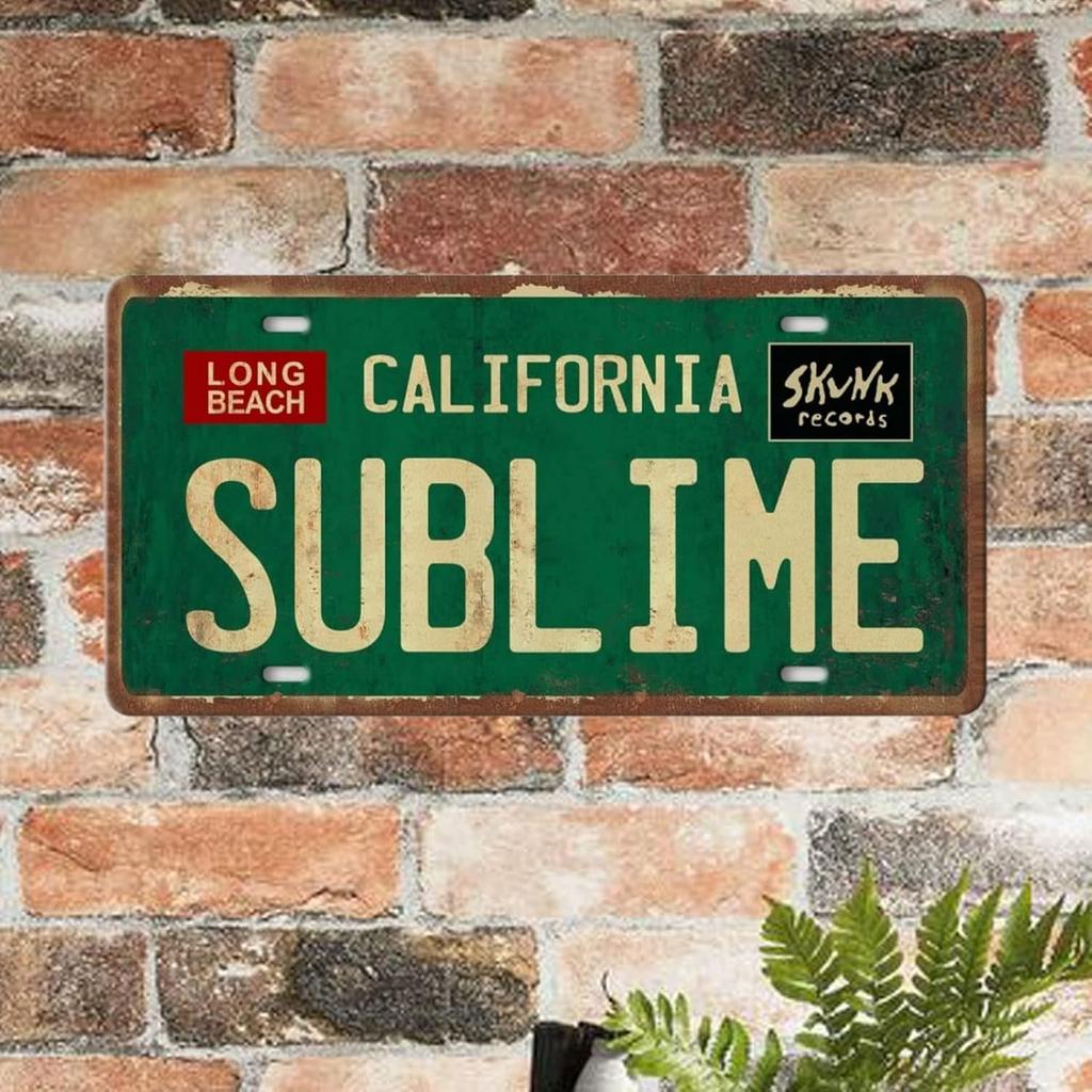Vintage Metal Tin Sign Long Beach California Sublime Poster Grunge Hippie Room Decor Rock Band Posters Sublime Tapestry Funny Street Signs For