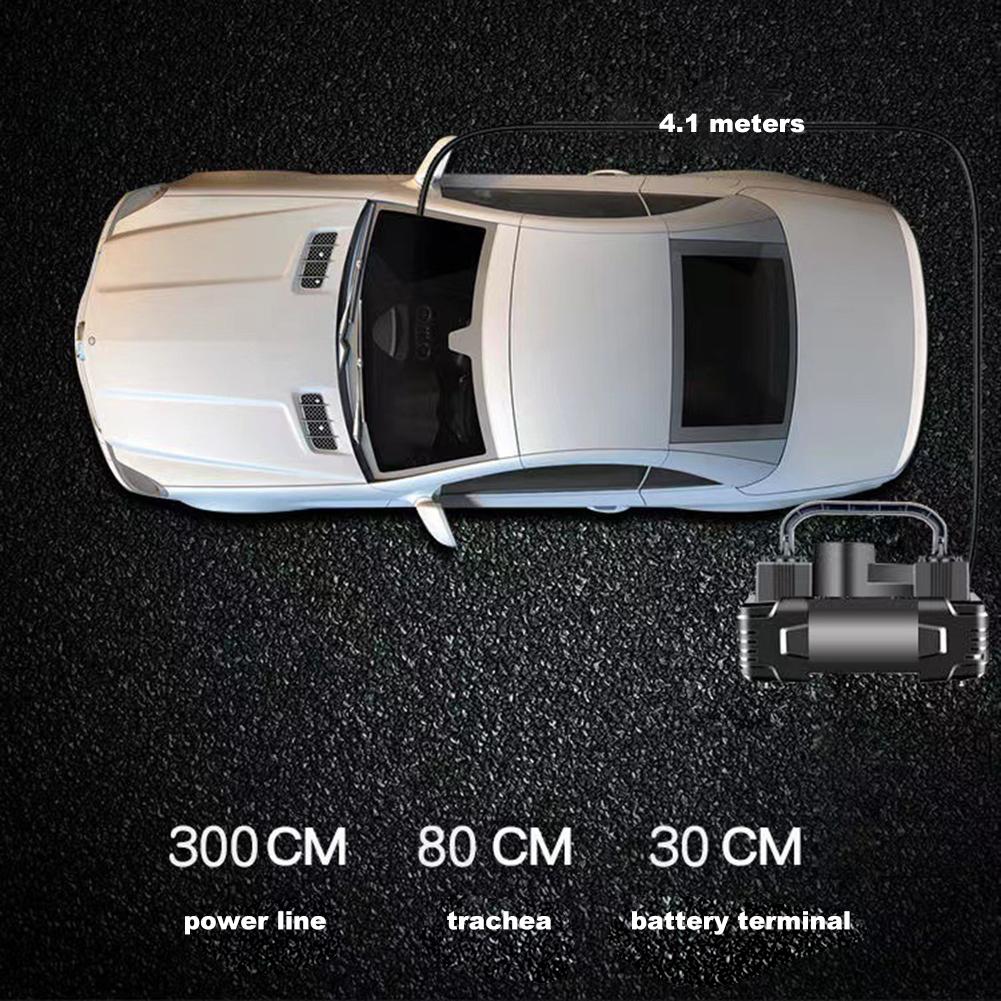 12 В 150 фунтов на квадратный дюйм воздушный компрессор двухцилиндровый сверхмощный насос для накачивания шин с манометром автомобильный мотоцикл электрический воздушный надувной насос