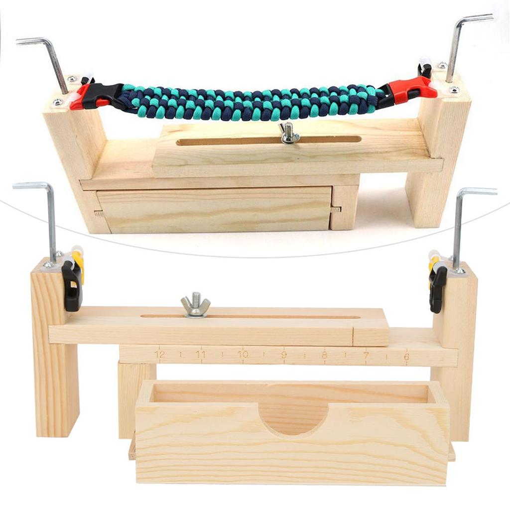 Набор приспособлений для плетения браслетов из паракорда, деревянный регулируемый браслет, приспособление для изготовления ожерелья, инструмент для самостоятельного изготовления ремесел